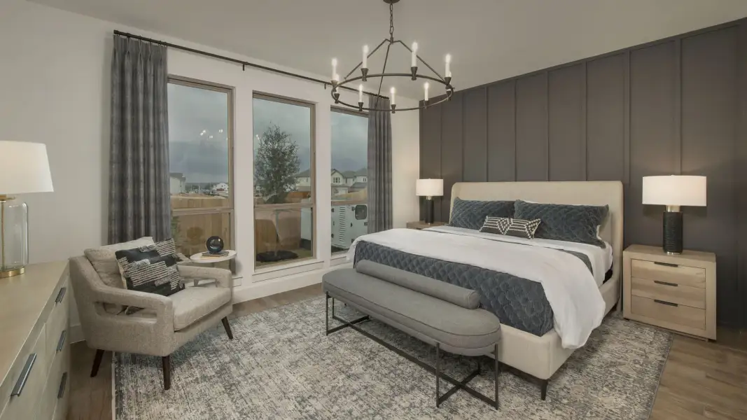 Furnished interior view inside a new home in Grand Central Park, Conroe (Image 12).