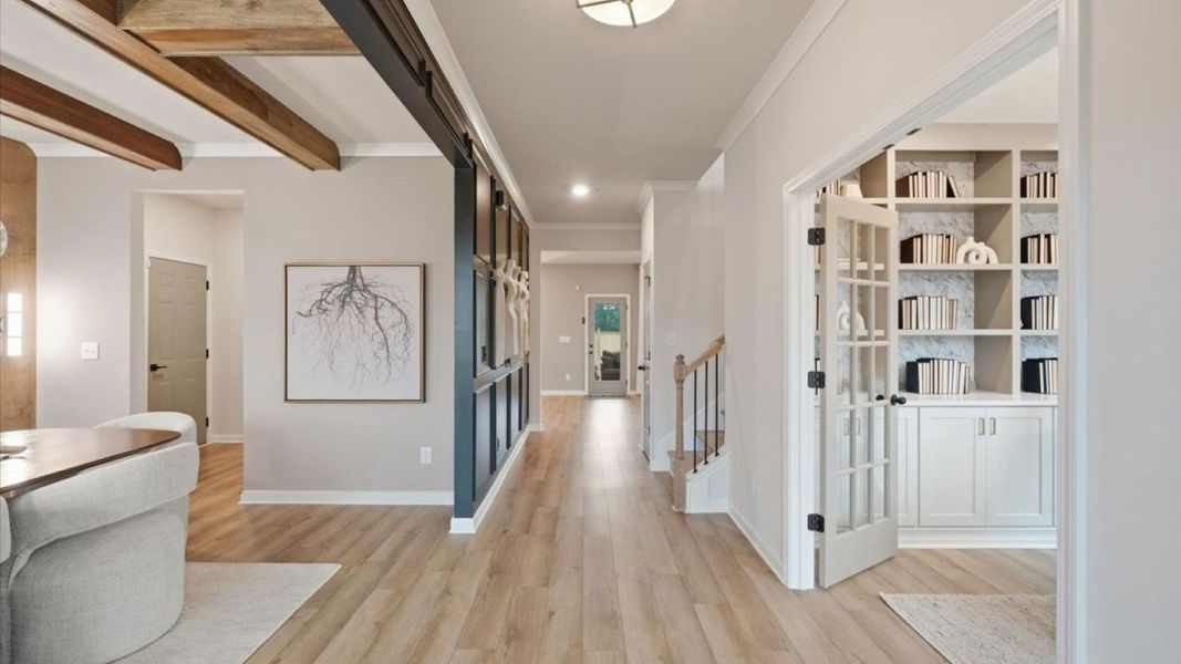 Representative furnished interior of a home built from the Stonefield - Side Entry by DRB Homes in Brighton, Locust Grove (Image 17).