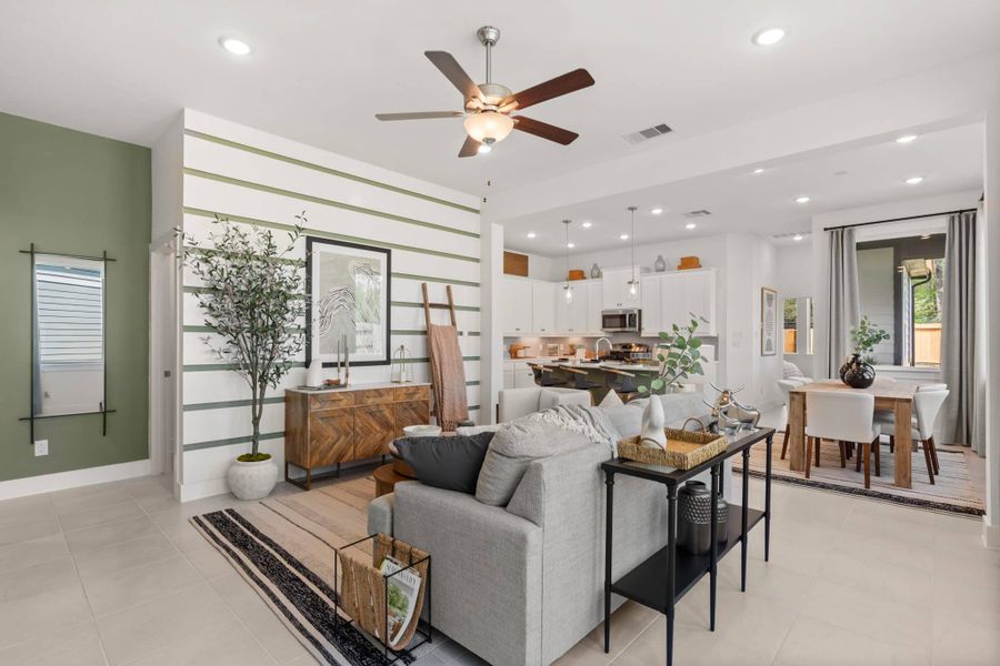 Furnished interior view inside a new home in Santa Rita Ranch, Liberty Hill (Image 37).