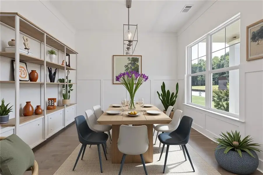 Furnished interior view inside a new home in Traditions of Braselton, Jefferson (Image 8).