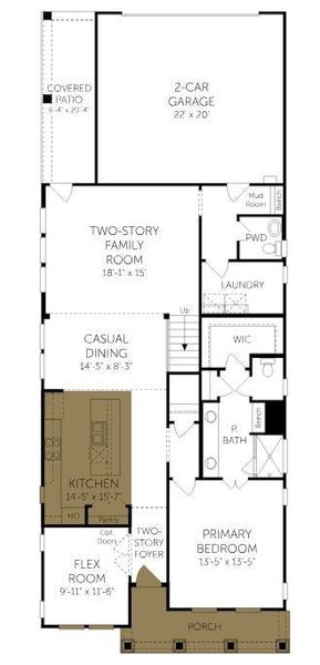 2D floor plan layout of this home in Landmark, Denton, TX (Image 5).