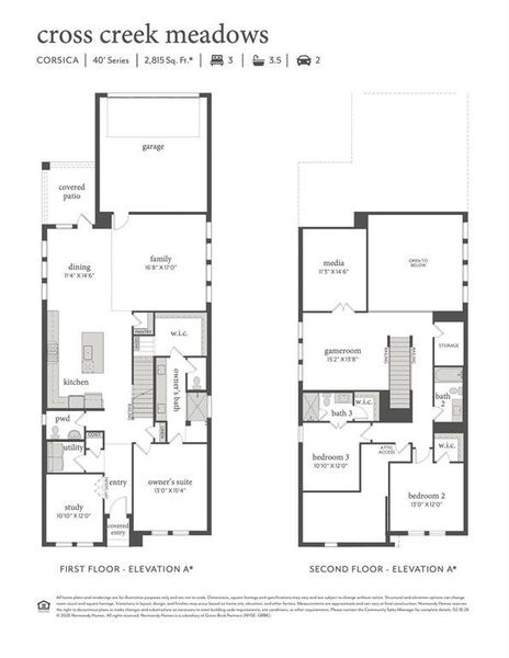 Our Corsica plan offers spacious entertaining areas paired with nicely sized bedrooms to create the perfect home for your family!