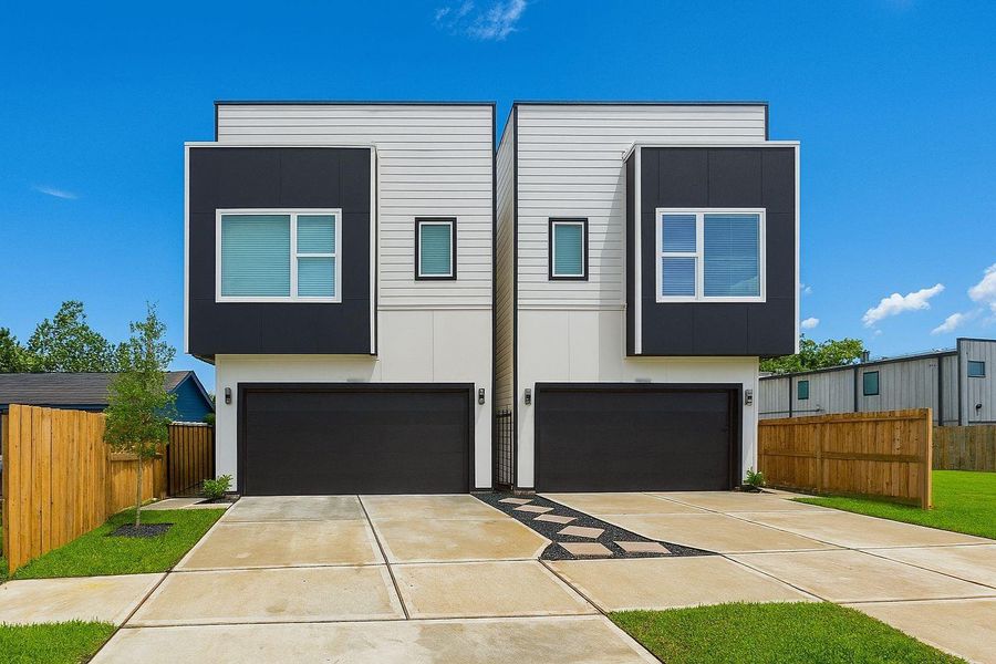 Front exterior of a new home in Skyline Homes at Lozier, Houston, TX, highlighting curb appeal (Image 25).