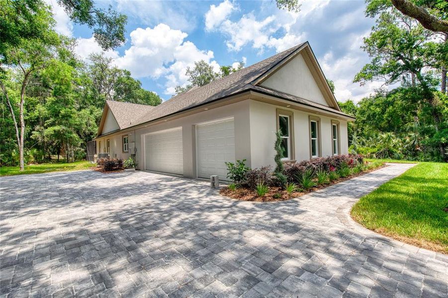 3 Car Garage side entry