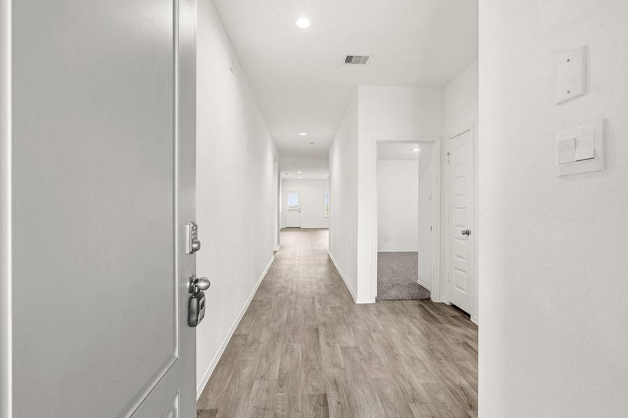 Light and bright as you step inside.