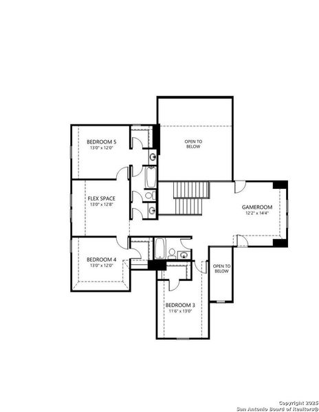 2D floor plan layout of this home in Legacy at Lake Dunlap, New Braunfels, TX (Image 3). 2D floor plan layout of this home in Legacy at Lake Dunlap, New Braunfels, TX (Image 3).