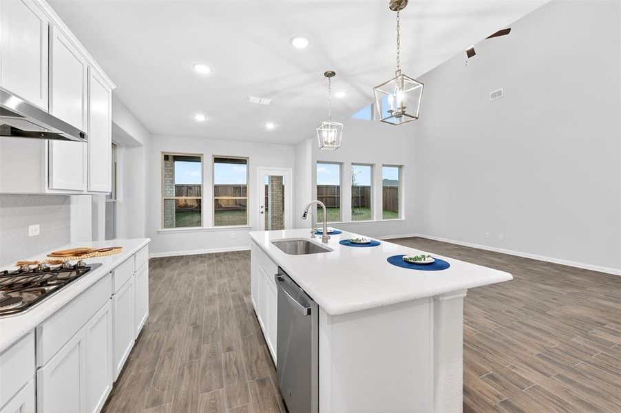 Furnished interior view inside a new home in Lily Creek at Sutton Fields, Aubrey (Image 11).