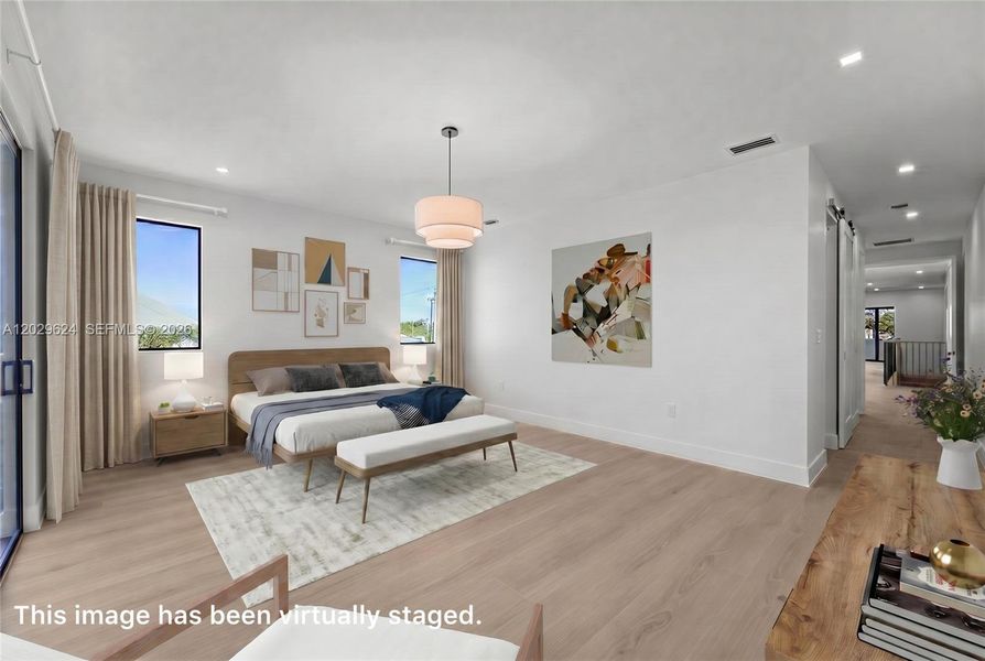 Furnished interior view inside a new home in , Miami (Image 19).