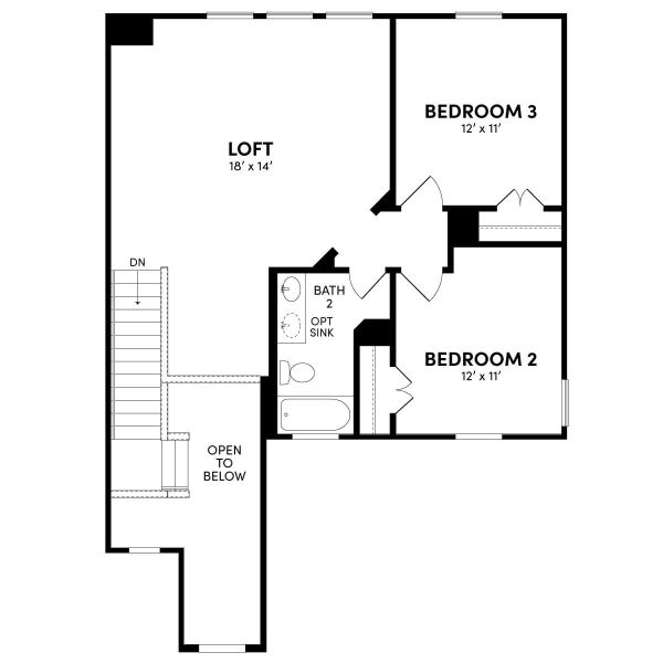 2D floor plan layout of this home in Traditional Homes at Easton Park, Austin, TX (Image 3). 2D floor plan layout of this home in Traditional Homes at Easton Park, Austin, TX (Image 3).