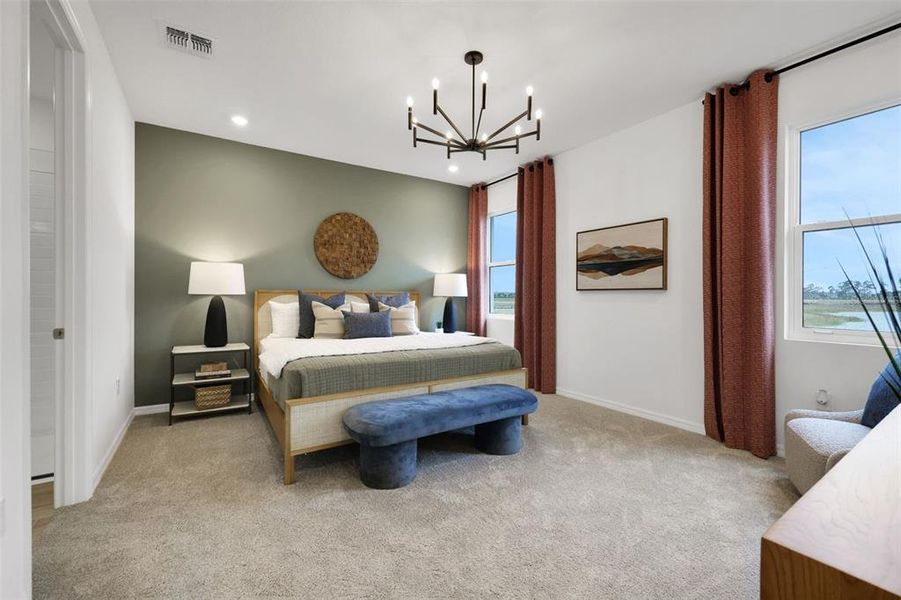 Furnished interior view inside a new home in Creekside Run at Babcock Ranch, Punta Gorda (Image 27).