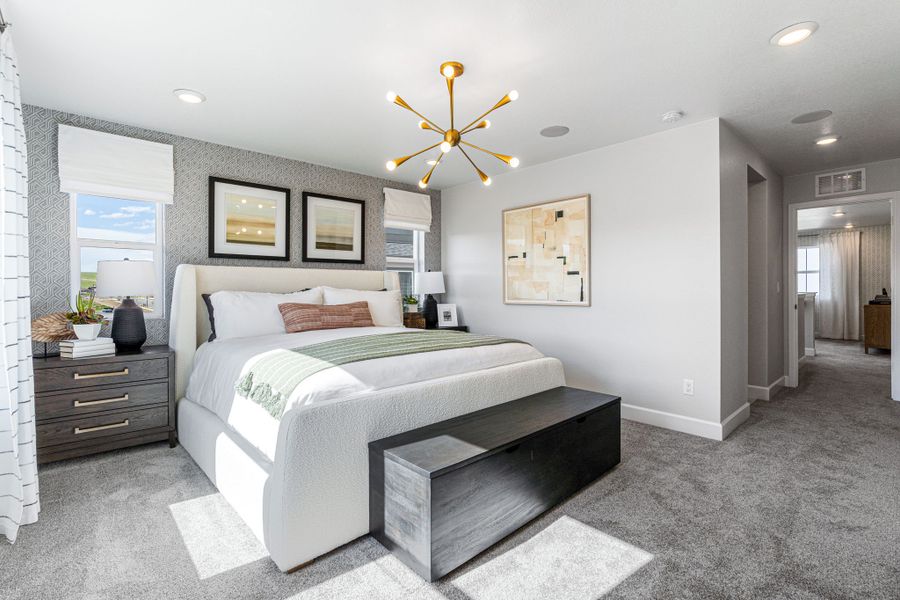 Representative furnished interior of a home built from the Estes by Taylor Morrison in Dawson Trails Town Collection, Castle Rock (Image 27).