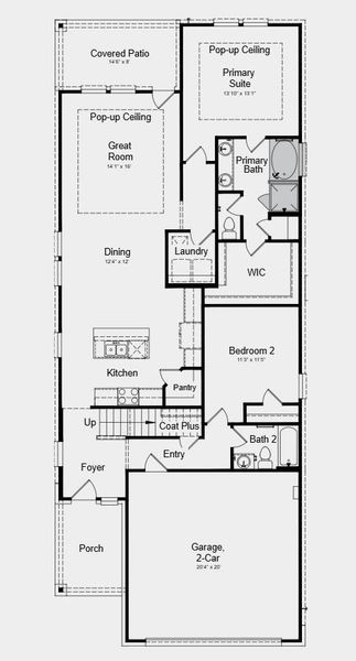 Additional Highlights Include: Slide-in tub at primary bath.