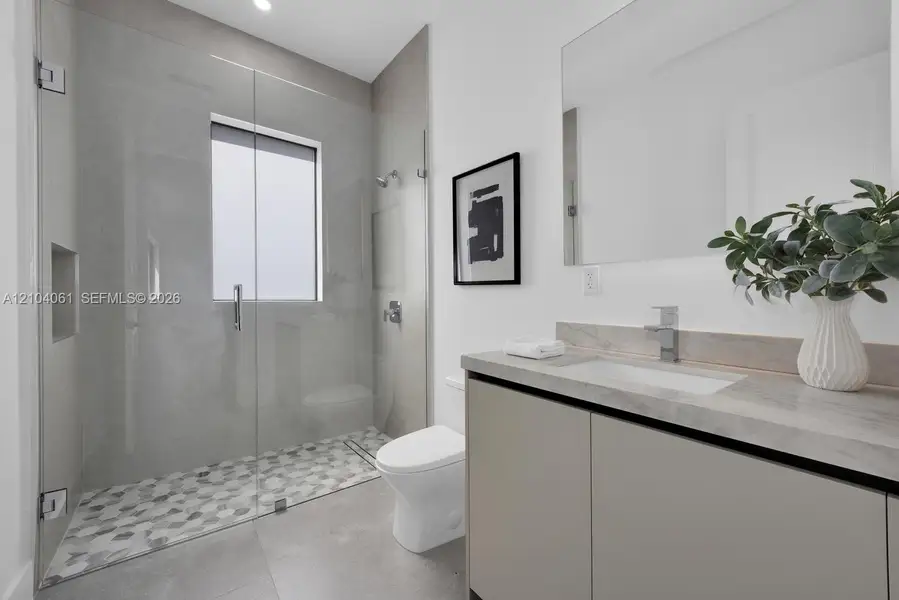 Furnished interior view inside a new home in , Miami (Image 34).