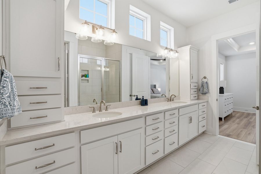 Furnished interior view inside a new home in Summerwind Crossing at Lakes of Cane Bay, Summerville (Image 30).