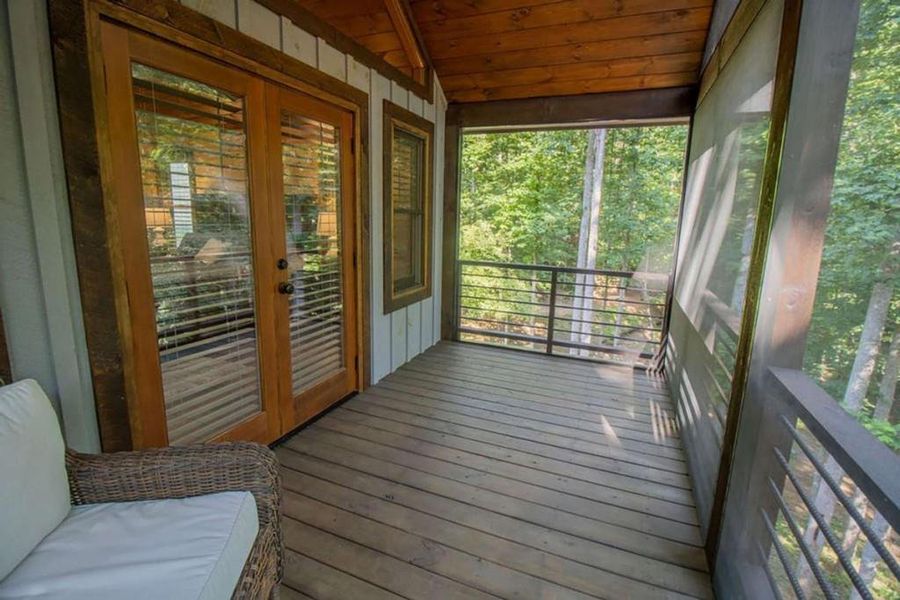 Exterior details and patio area of a home in , Blue Ridge (Image 24).