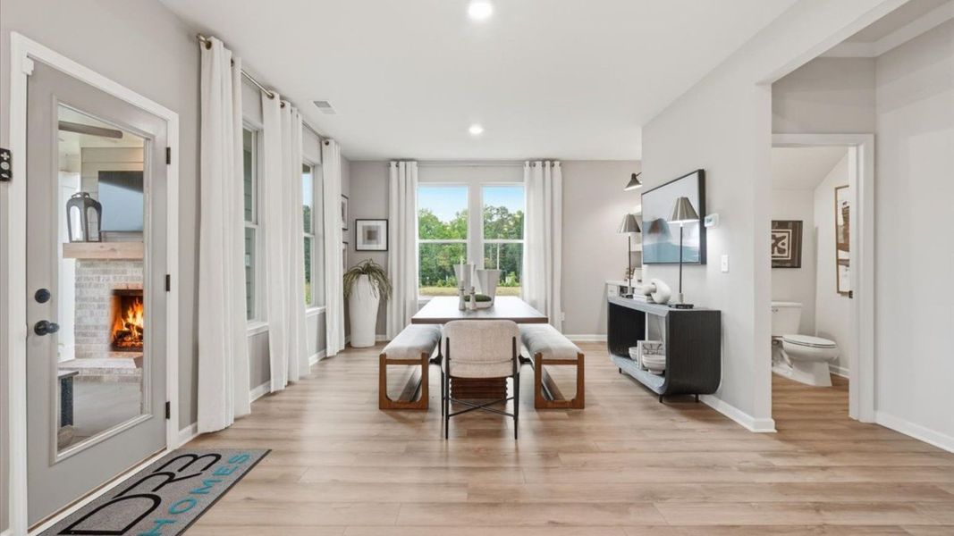 Representative furnished interior of a home built from the Stonefield - Side Entry by DRB Homes in Brighton, Locust Grove (Image 15).
