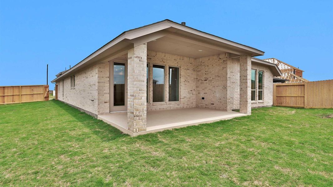 Exterior details and patio area of a home in Valencia, Manvel (Image 2). Exterior details and patio area of a home in Valencia, Manvel (Image 2).