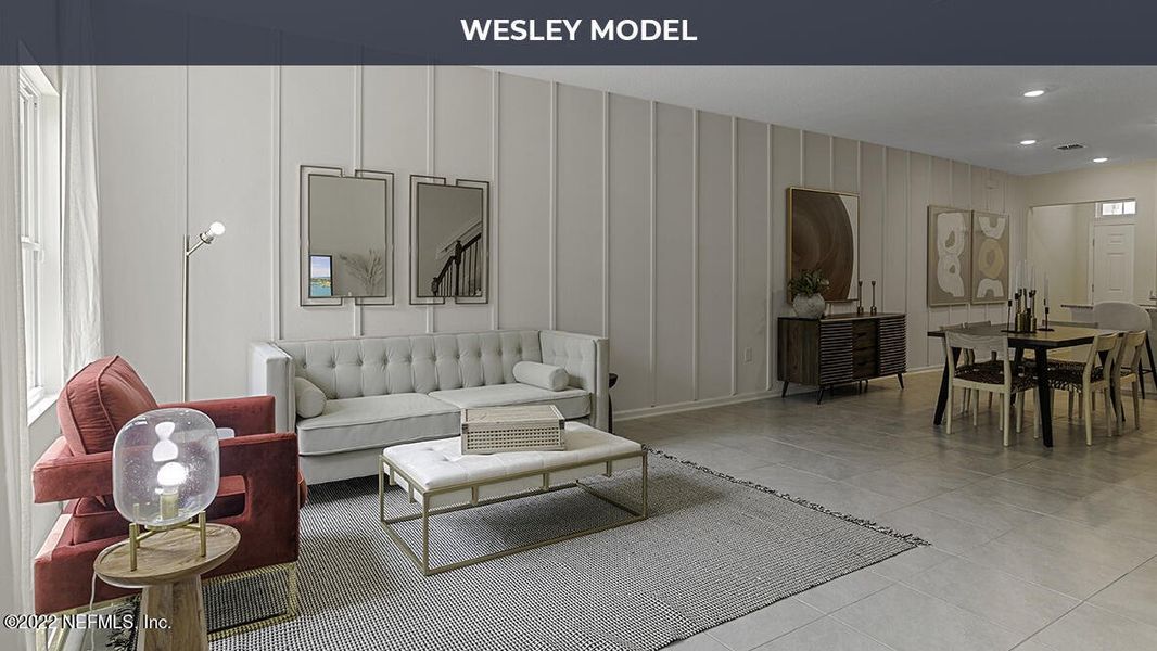 Furnished interior view inside a new home in Bridgewater, St. Augustine (Image 11). Furnished interior view inside a new home in Bridgewater, St. Augustine (Image 11).