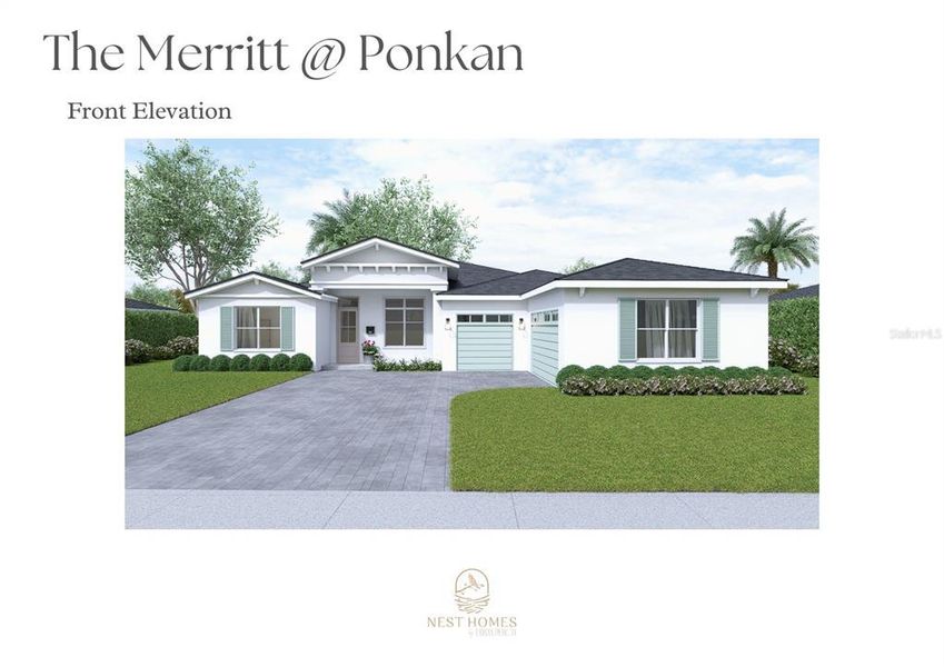 Front exterior of a new home in , Apopka, FL, highlighting curb appeal (Image 1).