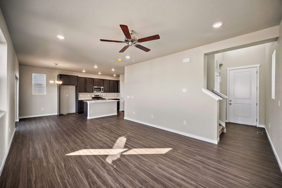 Spacious, unfurnished interior of a new home in Ridge at Lorson Ranch, Colorado Springs (Image 15).