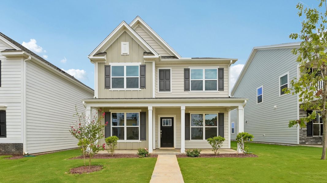 Representative exterior photo of a completed home built from the Jackson by D.R. Horton in Collins Ridge, Hillsborough, NC (Image 4).