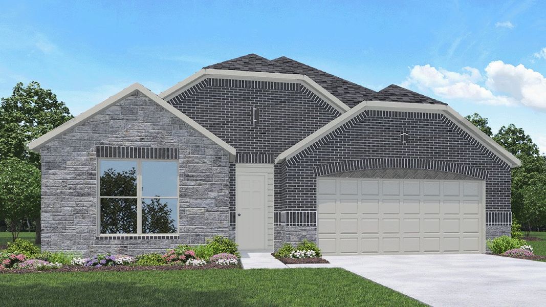 Representative exterior photo of a completed home built from the Pearl by D.R. Horton in Silverthorne, Conroe, TX (Image 2). Representative exterior photo of a completed home built from the Pearl by D.R. Horton in Silverthorne, Conroe, TX (Image 2).