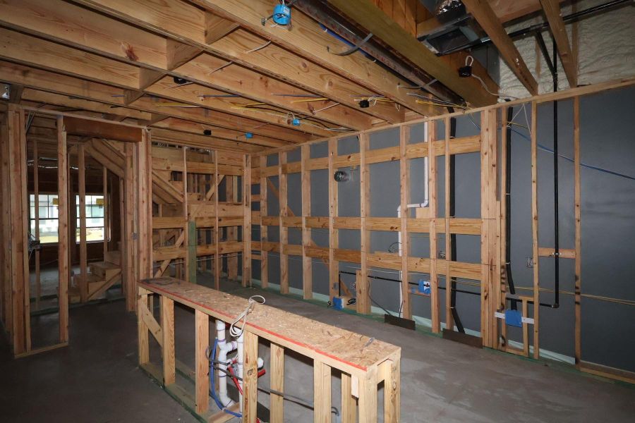 In-progress construction of a new home in Escondido 60' Homesites, Magnolia, TX (Image 8).