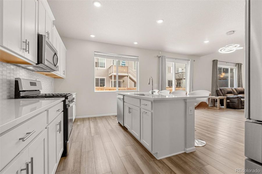 Furnished interior view inside a new home in Buffalo Highlands: The Canyon Collection, Commerce City (Image 4).