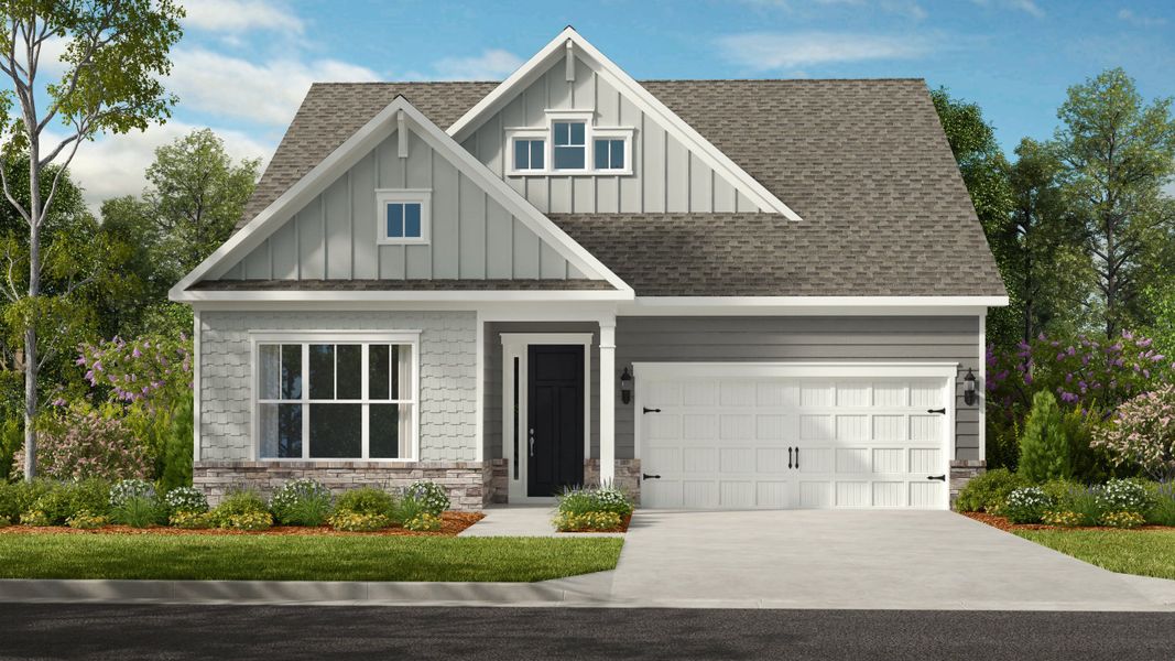 Representative exterior photo of a completed home built from the Presley by Taylor Morrison in River Falls, Tega Cay, SC (Image 2).