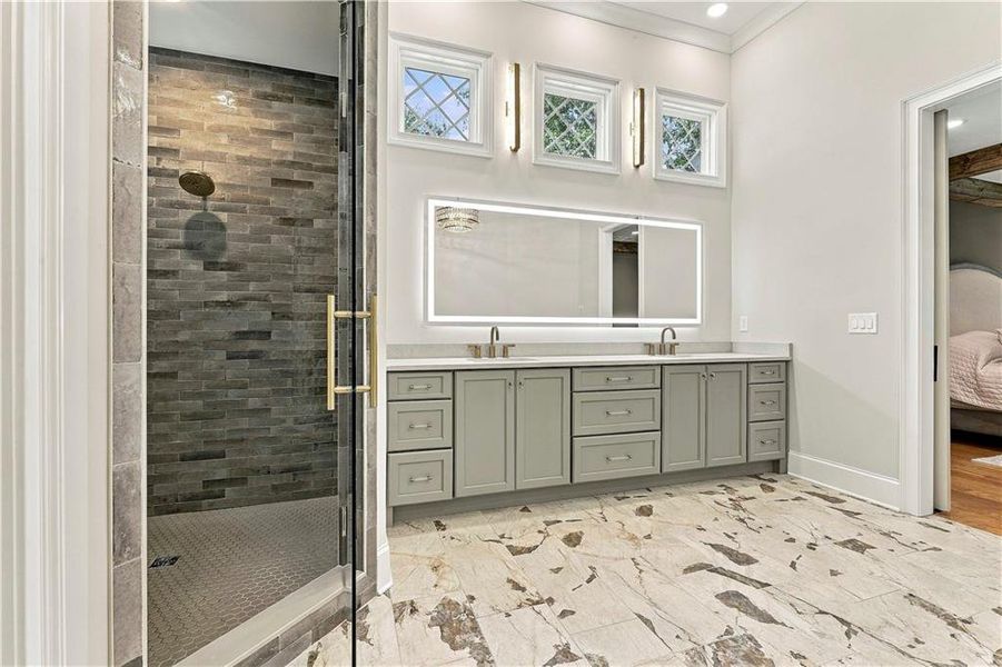 Furnished interior view inside a new home in , Newnan (Image 45).