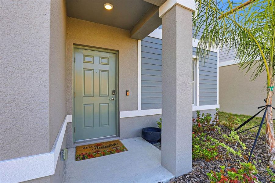 Exterior details and patio area of a home in Prosperity Lakes, Parrish (Image 4).