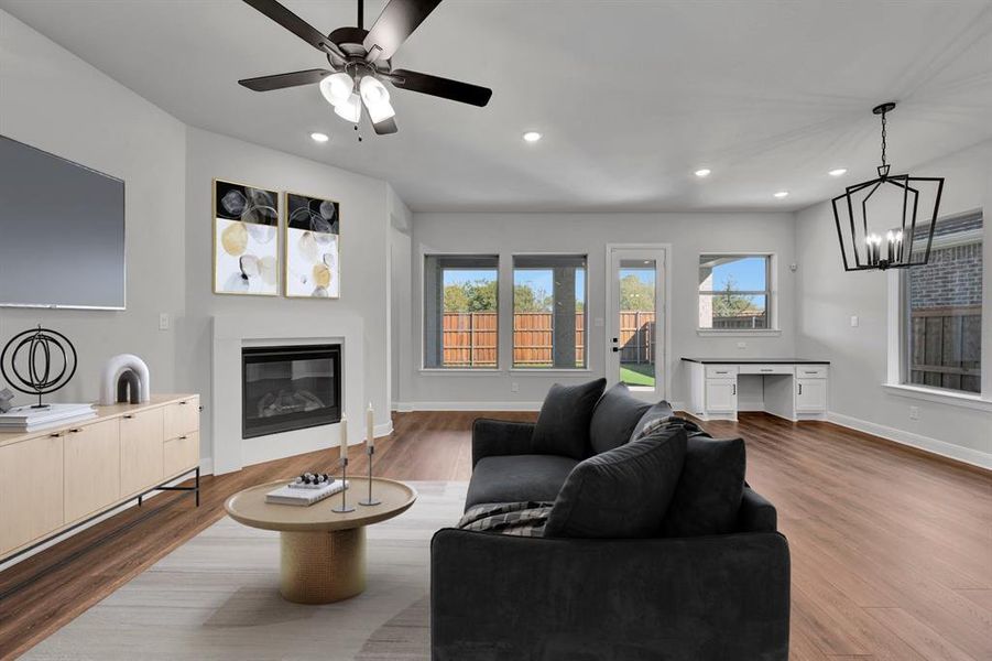 Furnished interior view inside a new home in South Pointe  Cottage Series, Mansfield (Image 4).
