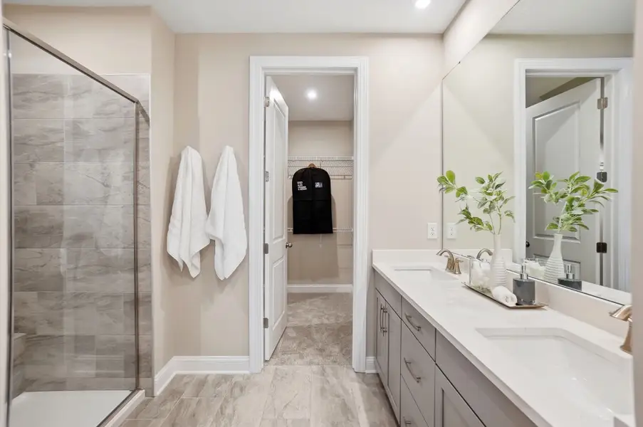 Furnished interior view inside a new home in The Townes at Wade Ardrey, Charlotte (Image 20). Furnished interior view inside a new home in The Townes at Wade Ardrey, Charlotte (Image 20).