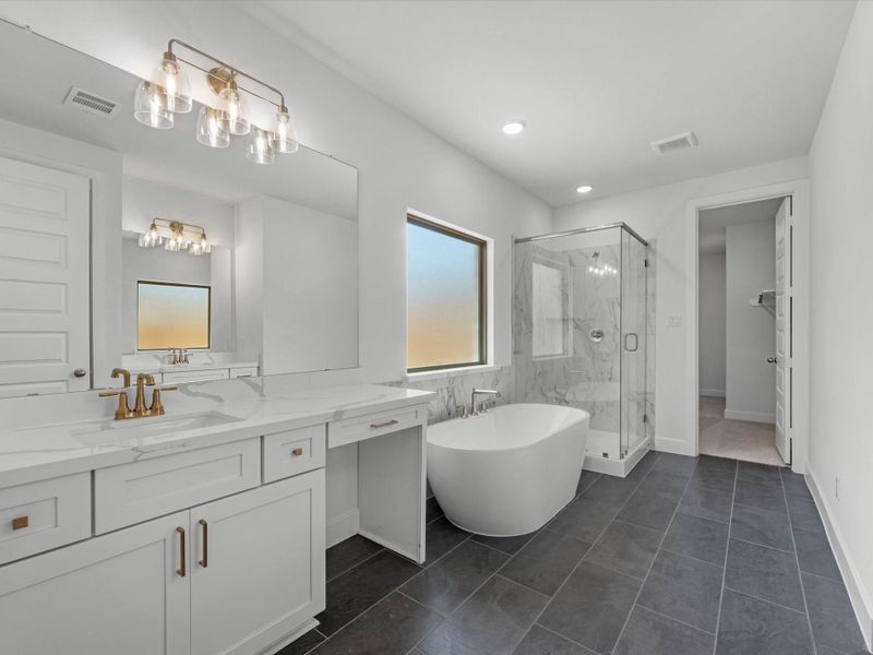 Furnished interior view inside a new home in The Trails, New Caney (Image 7).