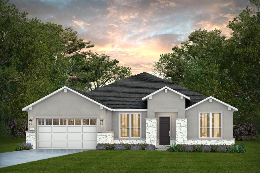 Representative exterior photo of a completed home built from the Stardom by Del Webb in Sun City Texas, Georgetown, TX (Image 2).