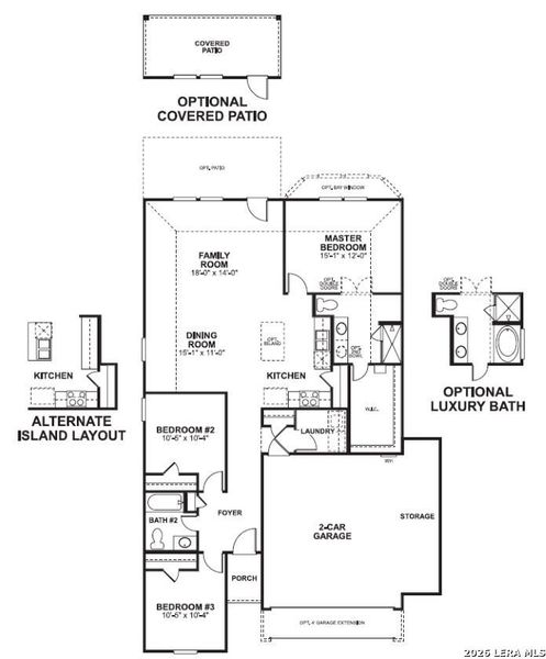 2D floor plan layout of this home in Agave, San Antonio, TX (Image 4).