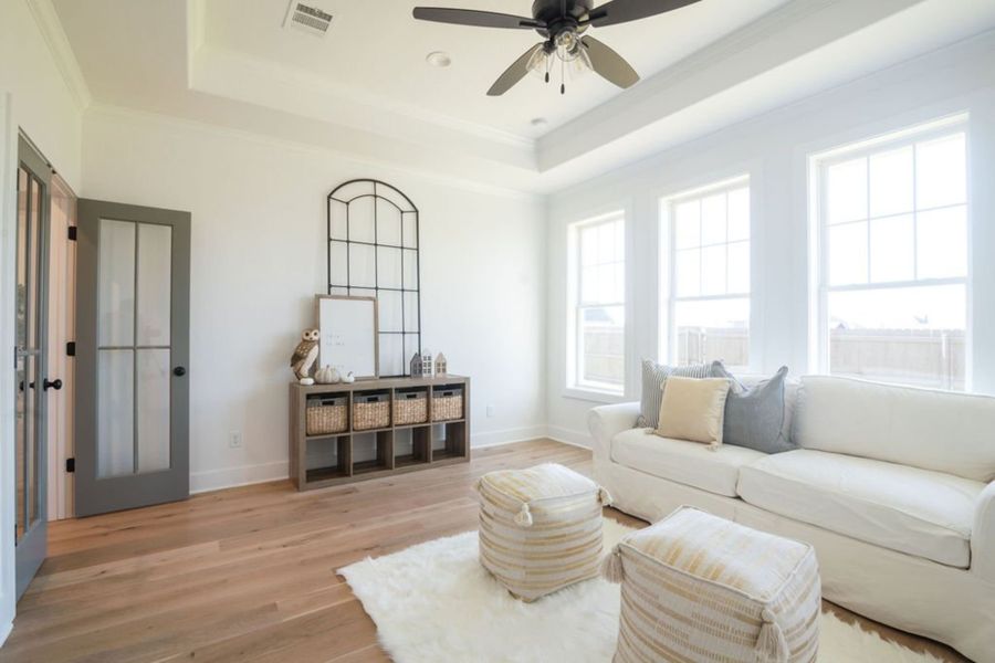Representative furnished interior of a home built from the The Elizabeth by Reece Homes in Pebble Creek, College Station (Image 11). Representative furnished interior of a home built from the The Elizabeth by Reece Homes in Pebble Creek, College Station (Image 11).