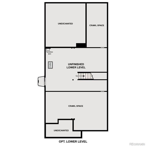 2D floor plan layout of this home in The Boulevard II Collection at Windler, Aurora, CO (Image 4).