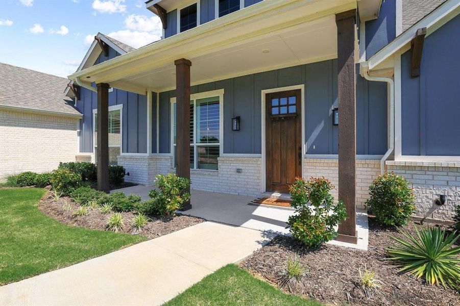 Exterior details and patio area of a home in The Meadows, Gunter (Image 3). Exterior details and patio area of a home in The Meadows, Gunter (Image 3).