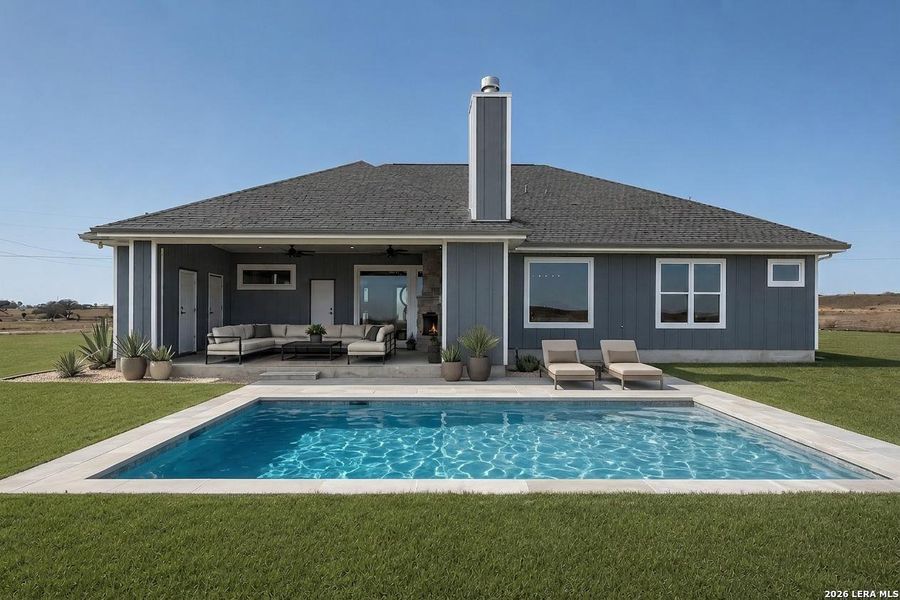 Exterior details and patio area of a home in , La Vernia (Image 3). Exterior details and patio area of a home in , La Vernia (Image 3).