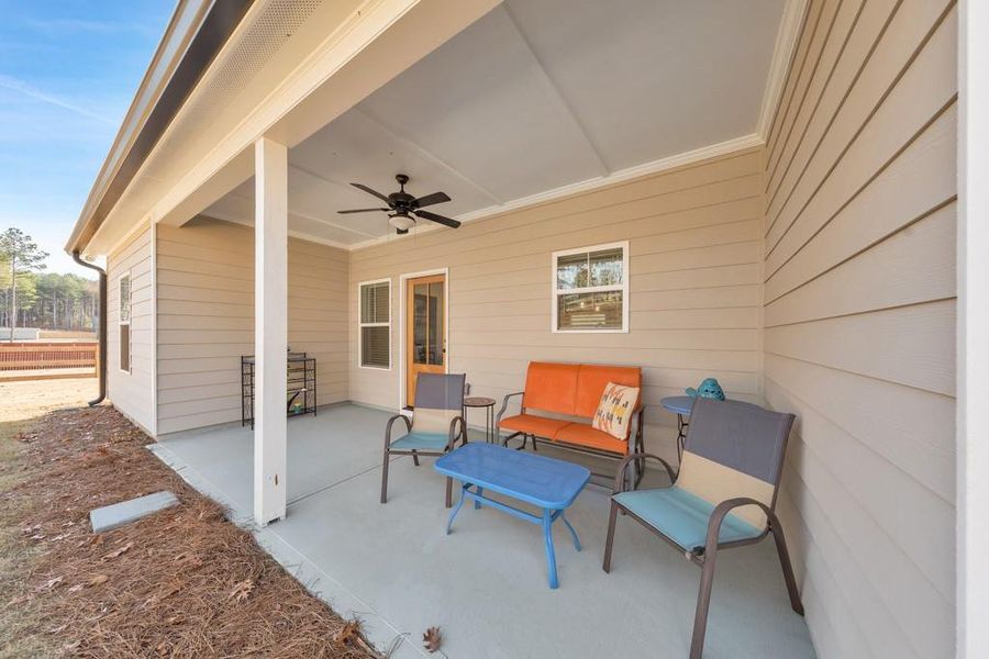 Exterior details and patio area of a home in , Rockmart (Image 3). Exterior details and patio area of a home in , Rockmart (Image 3).