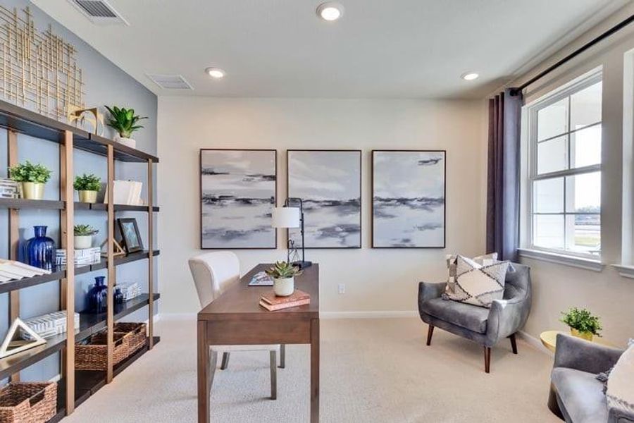 Furnished interior view inside a new home in The Highlands at Avery Centre, Round Rock (Image 6). Furnished interior view inside a new home in The Highlands at Avery Centre, Round Rock (Image 6).