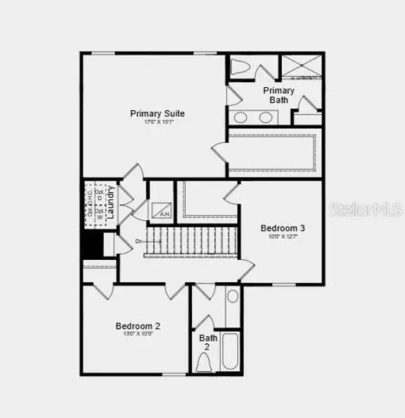 2D floor plan layout of this home in Westview, Kissimmee, FL (Image 3).