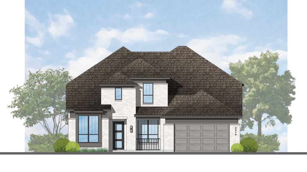 Representative rendering of the exterior for the Leyland Plan by Highland Homes (Image 5). Representative rendering of the exterior for the Leyland Plan by Highland Homes (Image 5).
