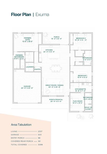 2D floor plan layout for the Exuma by Estela Living in Ocala Waterways, Ocala, FL (Image 1). 2D floor plan layout for the Exuma by Estela Living in Ocala Waterways, Ocala, FL (Image 1).