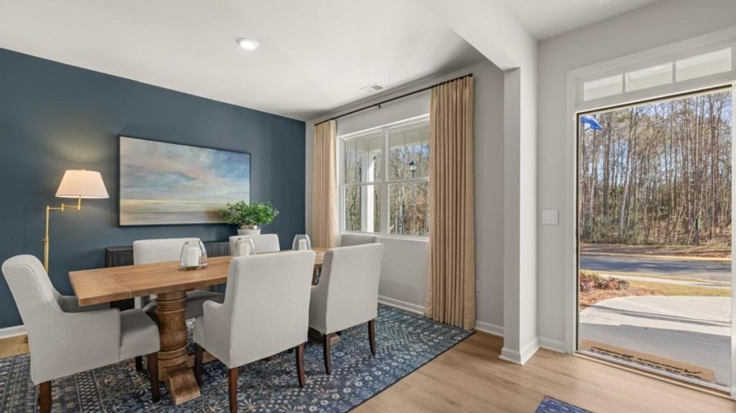 Furnished interior view inside a new home in Oconee Overlook, Gainesville (Image 28). Furnished interior view inside a new home in Oconee Overlook, Gainesville (Image 28).