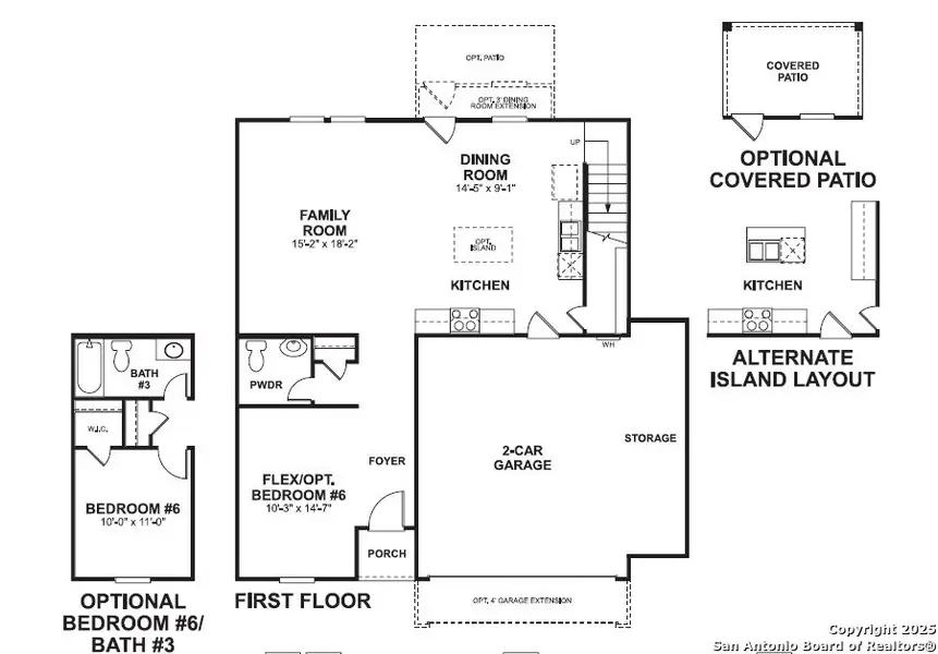 2D floor plan layout of this home in Hunters Ranch, San Antonio, TX (Image 4).