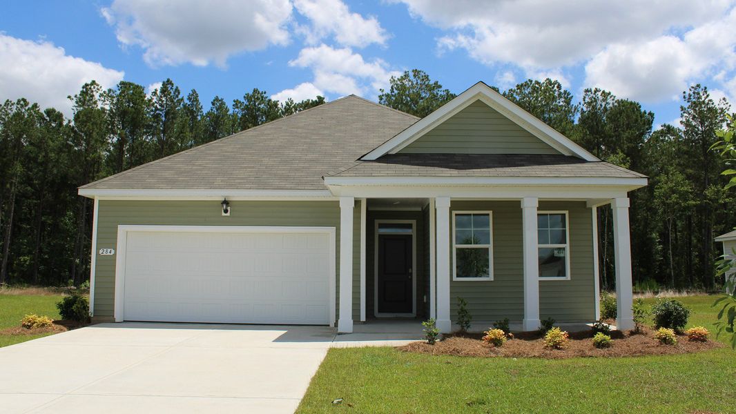 Representative exterior photo of a completed home built from the ARIA by D.R. Horton in Preserve at Cypress Commons, Conway, SC (Image 1). Representative exterior photo of a completed home built from the ARIA by D.R. Horton in Preserve at Cypress Commons, Conway, SC (Image 1).