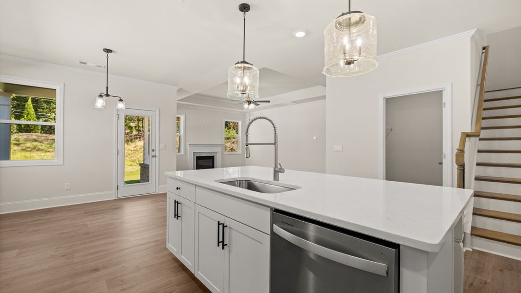 Representative furnished interior of a home built from the WINDSOR by D.R. Horton in Butner Estates, South Fulton (Image 13).