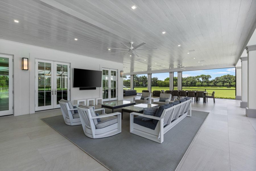 Exterior details and patio area of a home in , Wellington (Image 45). Exterior details and patio area of a home in , Wellington (Image 45).